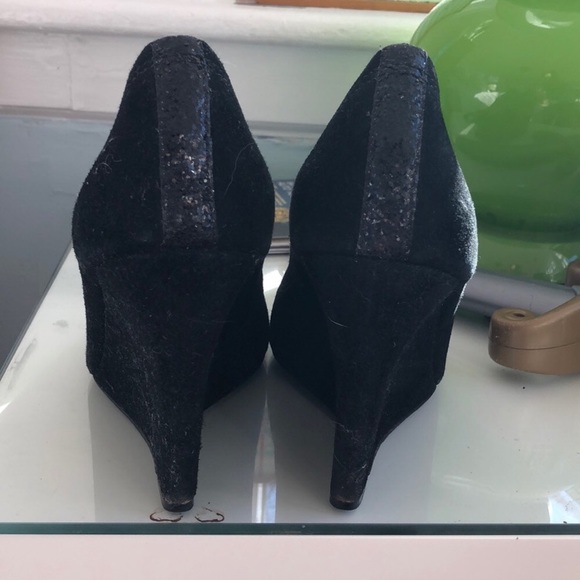 Tory Burch Sparkle Suede Wedges - Picture 3 of 6